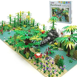 ZHX Jungle Bridge Building Block Toys with Baseplates