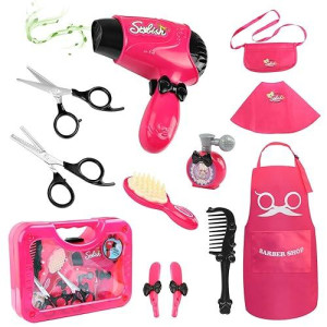 Hapgo Girls Hair Salon Playset with Dryer & Accessories