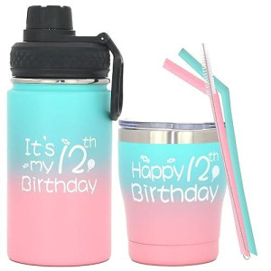 Verymerrymakering 12Th Birthday Gift,Birthday12,12 Birthday,Happy 12Th Birthday,12Th Birthday,12 Year Old Birthday Gifts,12Th Birthday Water Bottle,Birthday 12 Year Old,Gift Ideas For 12