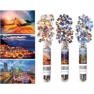 3 Pack Landscape Mini Jigsaw Puzzles 150 Pieces For Adults Small Tiny Jigsaw Challenging Difficult Puzzle 6 X 4 Inches House Entertainment Toys Home Decor Puzzles