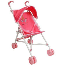 The New York Doll Collection Unicorn Baby Doll Stroller - Pink