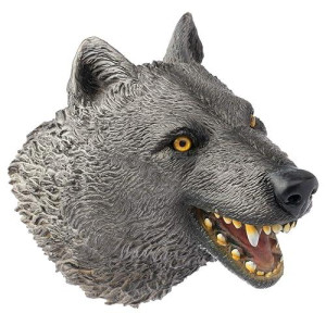 Yolococa Gray Wolf Hand Puppet - Realistic Latex Toy for Kids