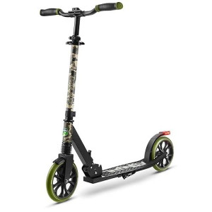 Serenelife Kick Scooter Adult Teenagers Kids- 2 Wheel Kids Scooter With Adjustable T-Bar Handlebar - Alloy Anti-Slip Deck - Portable Folding Scooters For Kids With Carrying Strap - Camouflage