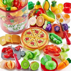 Shimirth 67Pc Kitchen Food Set - Pretend Play Toys for Kids