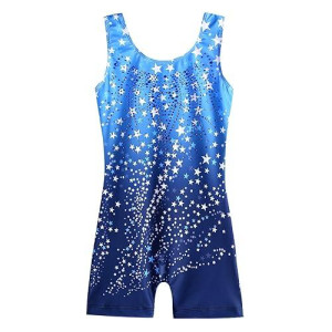 Zaclotre Blue Star Girls Gymnastic Leotard, Size 7