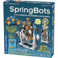 Thames & Kosmos SpringBots STEM Kit - Build 3 Robots, Black