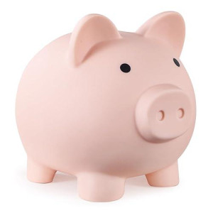 PJDRLLC Unbreakable Plastic Piggy Bank - Medium Flesh-Colour