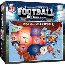 MasterPieces NFL 500-Piece League Map Puzzle - Team Colors