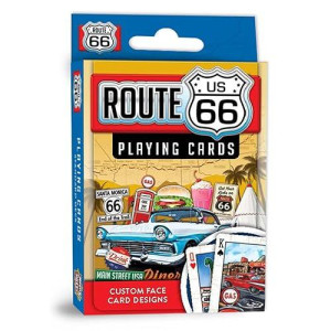 Masterpieces Officially Licensed Route 66 Playing Cards - 54 Card Deck For Adults