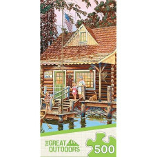 MasterPieces 500-Piece Jigsaw Puzzle - Grandpa's Cabin 14"x19