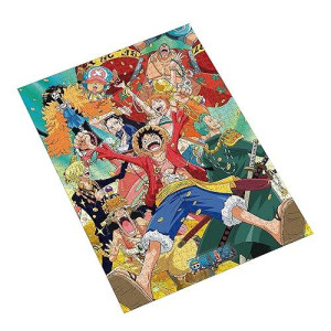 Abystyle One Piece Straw Hat Crew 1000 Pc. Puzzle Featuring Monkey D. Luffy, Nami, Zoro, Chopper, And More Ideal Gift For Anime And Puzzle Enthusiasts Family-Friendly Activity