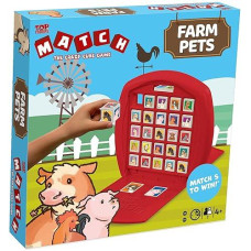 Top Trumps Match Game Farm Pets - Family Board Games For Kids And Adults - Matching Game And Memory Game - Fun Two Player Kids Games - Memories And Learning, Board Games For Kids 4 And Up