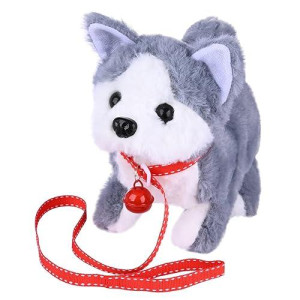 WorWoder 8.6" Interactive Plush Husky Dog Toy for Kids