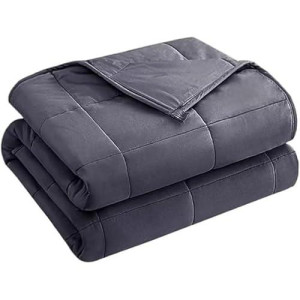 yescool 17 lbs Cooling Weighted Blanket, Grey, 60"x80"