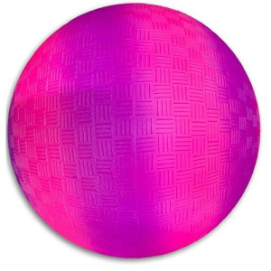 Toys+ 8.5 Inch Playground Balls Red, Blue, Green, Yellow And Rainbow! (1 Ball, Purple Stripe)