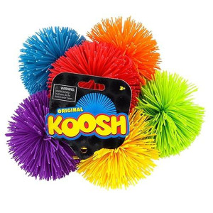 Koosh Balls 3 Inch, 3 Pack Assorted Colors - Kids Outdoor Toys, Beach Toys, Kids Games, Outdoor Games For Adults And Family, Outdoor Games For Kids, Kids Toys, Fidget Toys For Kids, Ages 3+