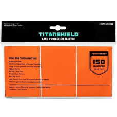 TitanShield Ember Orange Trading Card Sleeves - 150 Count