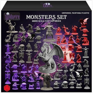 Wildspire DND Miniatures & Bookish Dragon, 28-32mm Grey