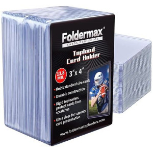 Foldermax Top Loaders Baseball Card Sleeves Trading Card Sleeve Baseball Card Protectors Toploader Card Protectors (30 Count)