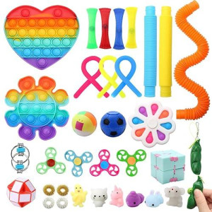 Spolux 35pcs Fidget Toys Set - Stress Relief for Kids & Adults