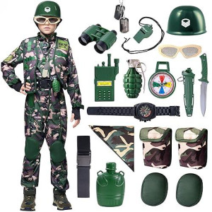 Spooktacular Creations Kids Camo Army Costume XL 12-14 yrs