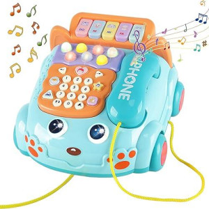 Kimery Baby Phone Toy - Blue Music Light Piano for Kids