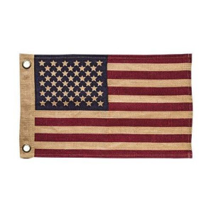 CWI Gifts Burlap USA Flag - 28" Decorative Banner