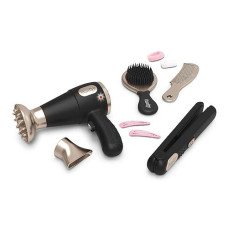 Smoby Toys - My Beauty Hairdressing Set For Children - Hair Styling Toy With Battery Operated Hair Dryer, Brush & Accessories - For Playing From 3 Years