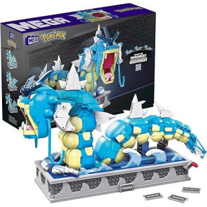 Mega Pokémon Building Toys Set, Motion Gyarados With 2186 Pieces, Moving Mouth And Tail, For Kids Or Adult Collectible