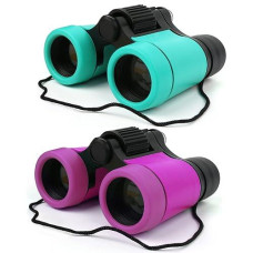 Scotamalone Kids Binoculars Set - Shock Proof, Green/Purple