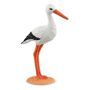 Schleich Stork Toy Figurine - 3.5 Inch Realistic Bird,