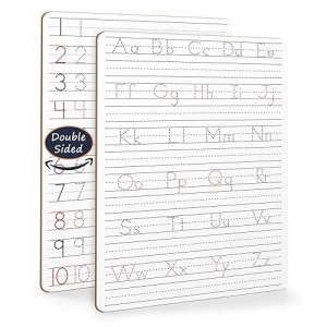 Scribbledo Dry Erase Handwriting Practice For Kids 9 X 12 Inch Alphabet Tracing Board Whiteboard Letter Tracing For Kids Ages 3-5 Write And Wipe Alphabet Practice Cards Letters Writing Board