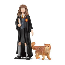 Schleich Wizarding World Of Harry Potter 2-Piece Set With Hermione Granger & Crookshanks Collectible Figurines For Kids Ages 6+