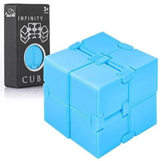 Small Fish Blue Infinity Cube Fidget Toy - Stress Relief Gadget