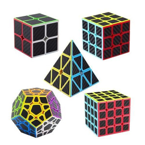 Roxenda 5 Pack Speed Cube Set - 2x2, 3