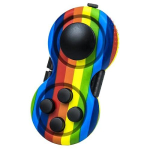 WTYCD Rainbow Fidget Retro Controller Game Pad - Stress Relief Toy