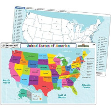 Teacher Created Resources USA Map Learning Mat for Kids