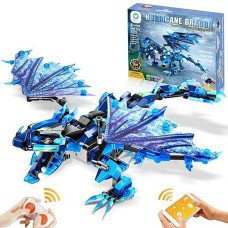 Sillbird Hurricane Dragon Building Kit, Remote & App-Controlled Stem Projects For Kids Age 8-12 Christmas Thanksgiving Birthday Toys Gifts For Boys Girls Age 7 8 9 10 11 12 14-16+ (549 Pieces)