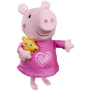 Peppa Pig Peppa’S Bedtime Lullabies Singing Plush Doll, 11 Inch Interactive Stuffed Animal, Preschool Toys For 18 Month Year Old Girls And Boys And Up, With Teddy Bear Accessory