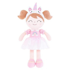 Gloveleya 14" Pink Unicorn Plush Doll for Baby Girls