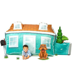 The Original Patented Airfort - Build A Fort In 30 Seconds, Inflatable Fort For Kids, Play Tent For 3-12 Years, A Playhouse Where Imagination Runs Wild, Fan Not Included (Cabin)