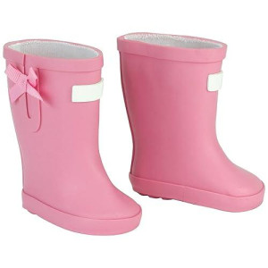 Sophia's Light Pink Slip-On Rain Boots for 18" Dolls