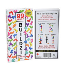 Tenzi 99 More Buildzi Towers Includes 5 New Tower Styles For The Fast Stacking Game For The Whole Family - 2 To 4 Players - 5 Fun Party Games Including The Buildzi Challenge