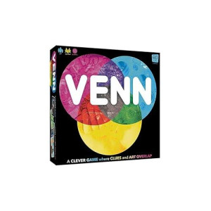 Venn Board Game | Family Game For 2+ Players | Cooperative & Competitive Gameplay Variations | Creative Word Association Game Featuring Unique Gameplay & Custom Artwork | Ages 10+