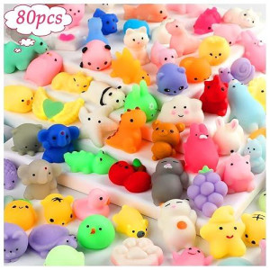 KINGYAO 80pcs Mochi Squishy Toys - Mini Kawaii Fidget