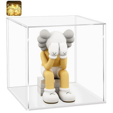 LANSCOERY Clear Acrylic Display Case with White Base 10"