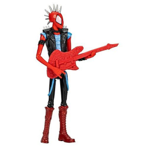 Spider-Man Marvel : Across The Spider-Verse Spider-Punk Toy, 6-Inch-Scale Action Figure With Guitar Accessory, For Kids Ages 4 And Up