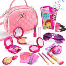 WESAYEE Pink Toddler Purse Toy with Accessories for Girls