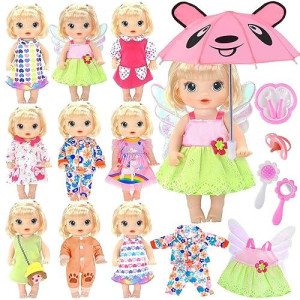 ebuddy Baby Doll Clothes 16 Pack for 10-14.5 Inch Dolls