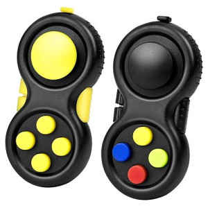 Wtycd Original Fidget Toy Game, Rubberized Classical Controller Fidget Concentration Toy With 8-Fidget Functions And Lanyard - Excellent For Relieving Stress And Anxiety